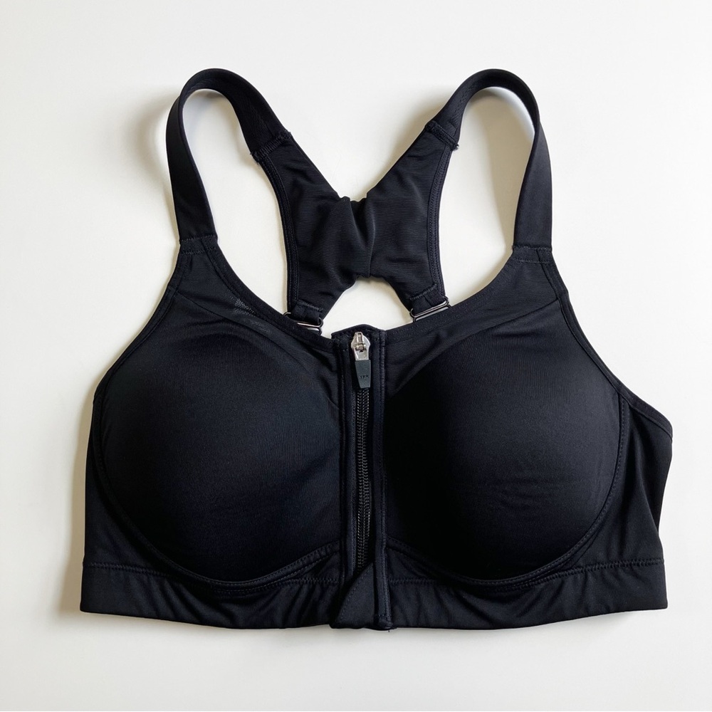 Calia | Black Go All Out Zipper Athletic Bra 34C